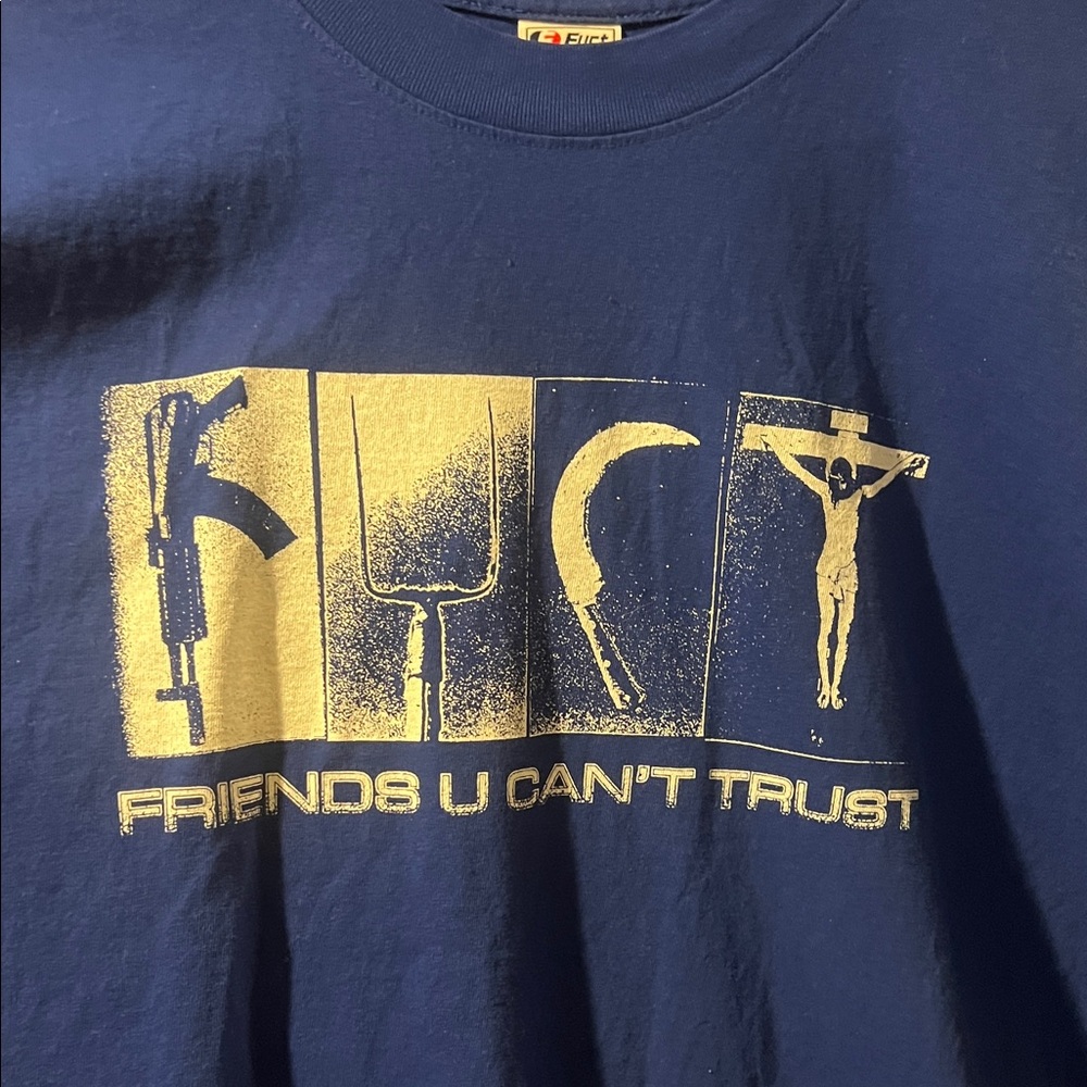 Blue FUCT Tee "Friends U Can't Trust"